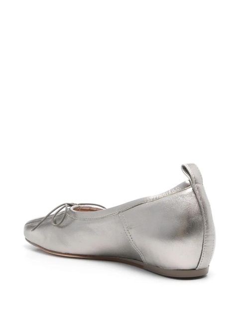 Simone Rocha pleated toe ballerina shoes - Silver
