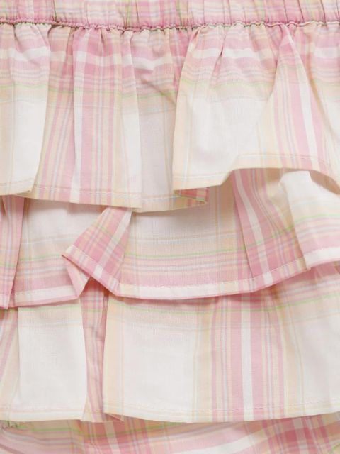 Gimaguas Jardin ruffled checkered shorts - White - zdjęcie produktu nr 2