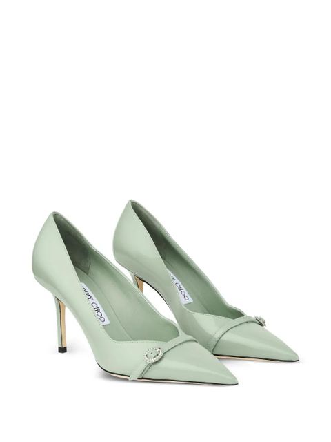Jimmy Choo pointed toe buckle pumps - Green - zdjęcie produktu nr 2