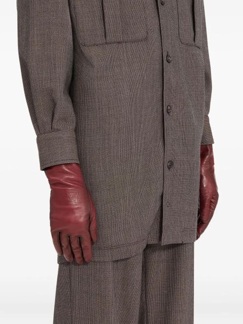 MM6 Maison Margiela lambskin gloves - Red