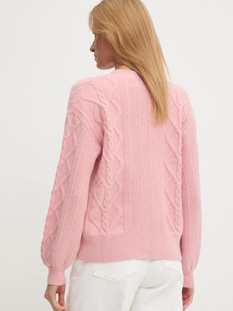 Answear.LAB kardigan z kaszmirem damski kolor różowy