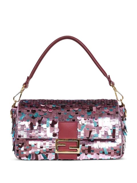 FENDI Baguette sequin-embroidered shoulder bag - Pink - zdjęcie produktu nr 1
