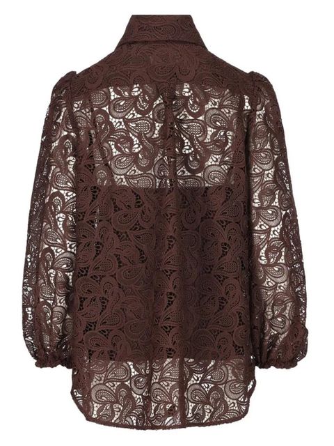 ZIMMERMANN Illustration Lace blouse - Brown - zdjęcie produktu nr 2