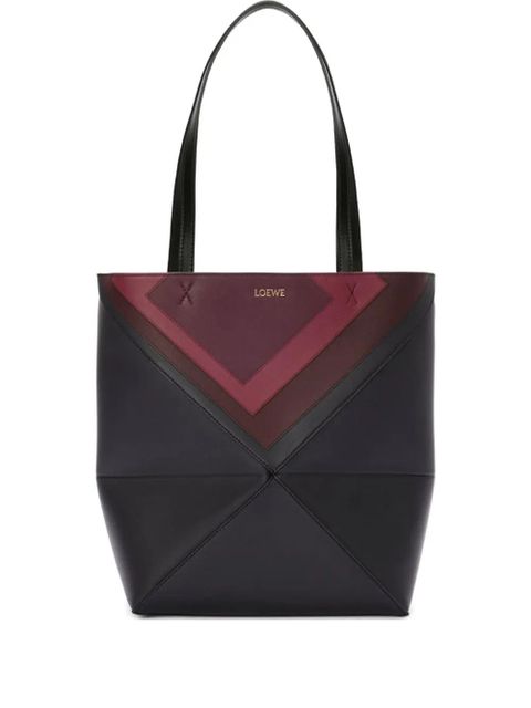 LOEWE medium Puzzle folded-painel tote bag - Black - zdjęcie produktu nr 1