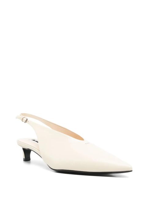 Jil Sander 40mm leather slingback pumps - Neutrals - zdjęcie produktu nr 2