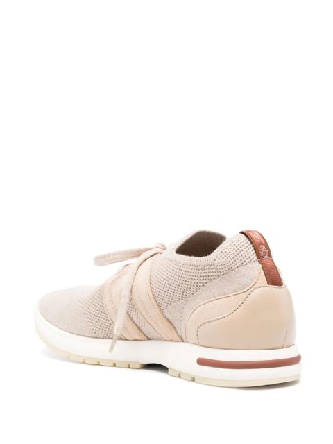 Loro Piana lace-up sock-ankle sneakers - Neutrals