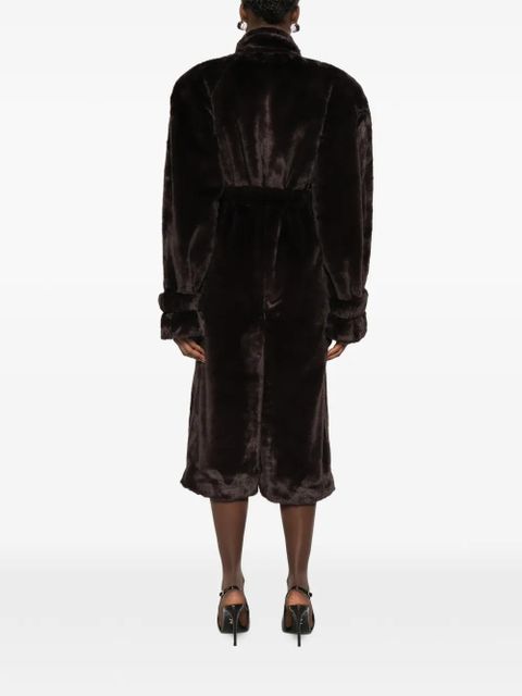 Rowen Rose double-breasted coat - Brown