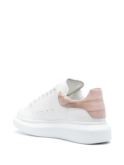 Alexander McQueen Oversized crocodile-embossed sneakers - White