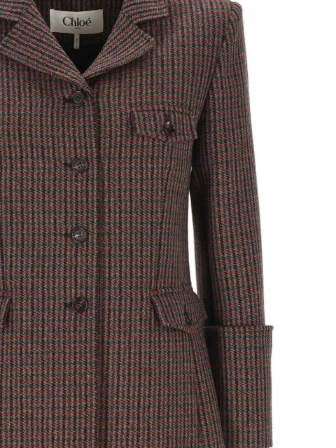 Chloé buttoned pocket coat - Brown