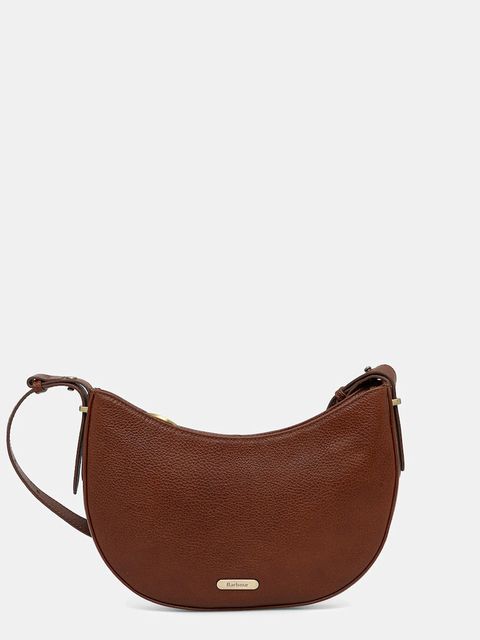 Barbour torebka skórzana kolor brązowy LBA0507 - zdjęcie produktu nr 1