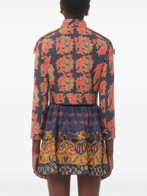 Valentino Garavani Apres L'Hiver jacquard caban jacket - Blue