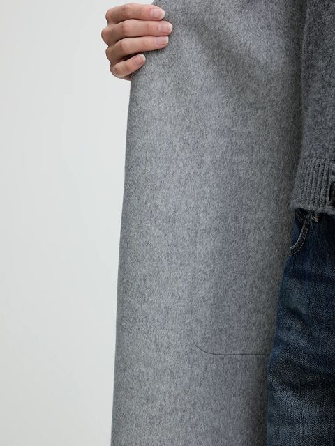 Luisa Spagnoli płaszcz wełniany kolor szary 542325