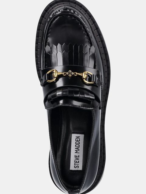 Steve Madden mokasyny skórzane Anabeth damskie kolor czarny na platformie 11004723