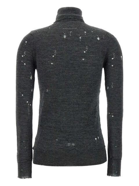 MM6 Maison Margiela distressed wool sweater - Grey