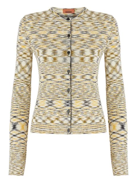 Missoni patterned wool-blend cardigan - Yellow - zdjęcie produktu nr 1