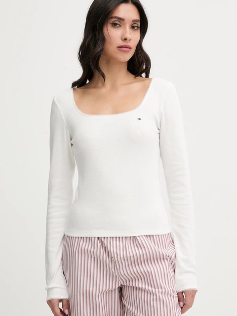 Tommy Hilfiger piżama damska kolor biały UW0UW06143