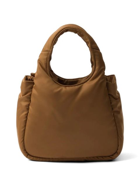 Prada Re-Nylon bow-detail mini bag - Brown