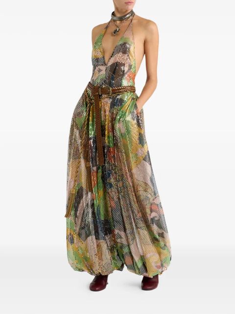 ETRO floral-print jumpsuit - Green - zdjęcie produktu nr 2