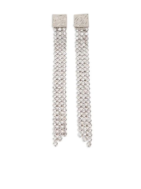 Blumarine crystal-embellished earrings - Silver - zdjęcie produktu nr 1