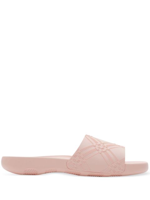 Burberry checked slides - Pink - zdjęcie produktu nr 1