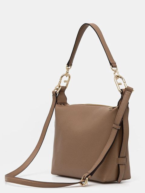 Furla torebka skórzana Tonie Mini Hobo kolor brązowy WE00877 A.0023 4489S