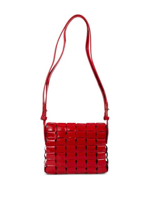 DRAGON DIFFUSION woven patent cross body bag - Red - zdjęcie produktu nr 2