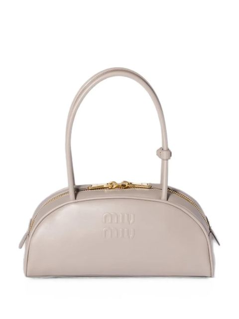 Miu Miu Beau leather shoulder bag - Grey - zdjęcie produktu nr 1