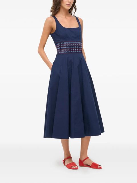 STAUD Rig midi dress - Blue