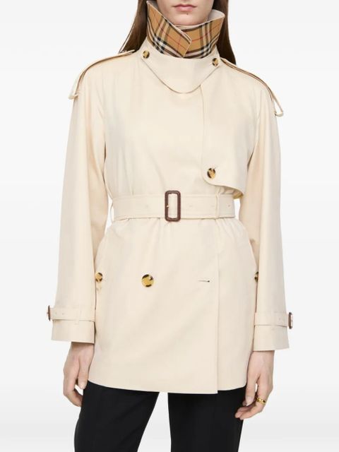 Burberry short tropical gabardine Fitzrovia trench coat - Neutrals - zdjęcie produktu nr 2