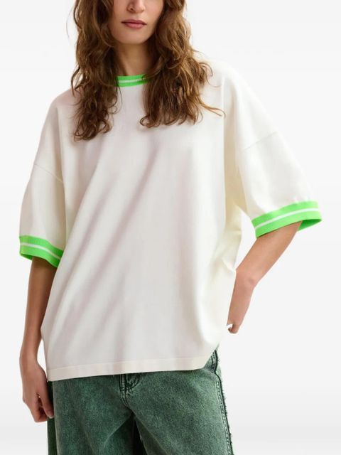 Essentiel Antwerp contrast-trim T-shirt - Neutrals