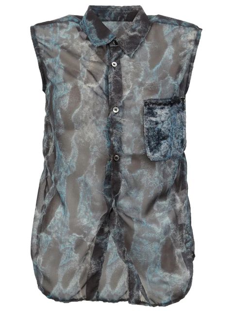 Comme Des Garçons front pocket see-through top - Black - zdjęcie produktu nr 1