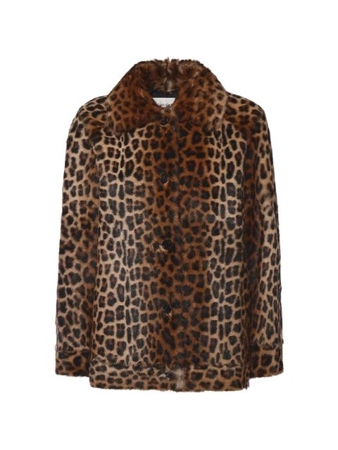 Saint Laurent leopard print coat - Brown - zdjęcie produktu nr 1