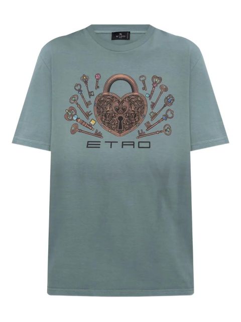 ETRO logo-print T-shirt - Blue - zdjęcie produktu nr 1
