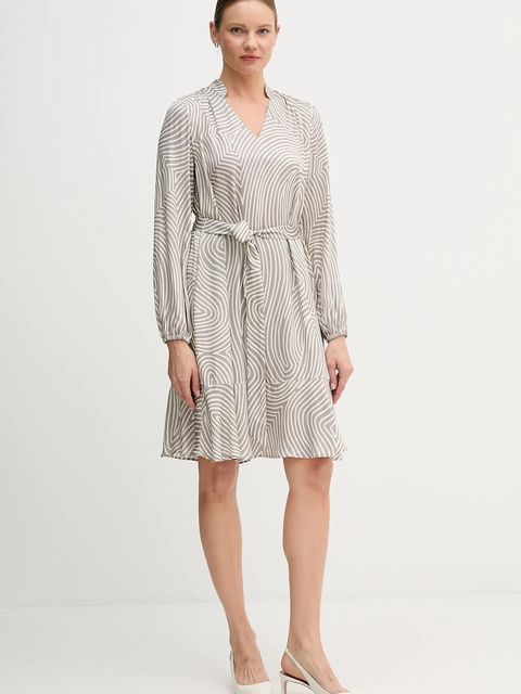 Marc Aurel sukienka wiskozowa kolor szary mini oversize 6577-1000-24812 - zdjęcie produktu nr 2