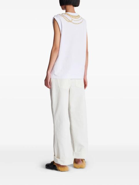 Balmain Collier-print vest - White - zdjęcie produktu nr 2