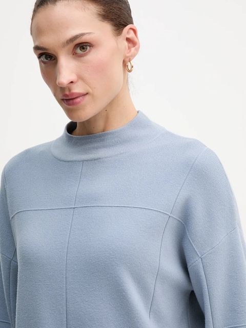 Joseph Ribkoff sweter damski kolor niebieski lekki z półgolfem 261981
