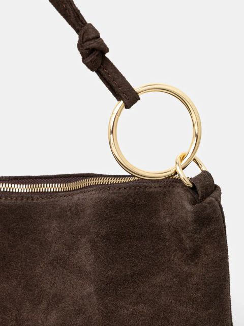 Answear.LAB torebka zamszowa kolor brązowy