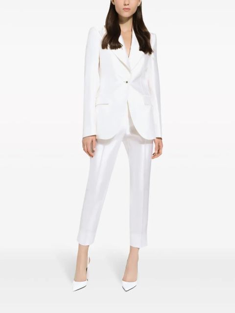 Dolce & Gabbana silk tailored trousers - White