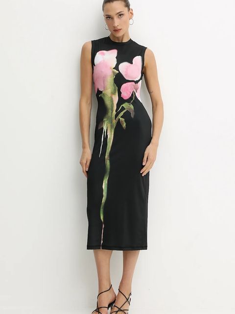 Stine Goya sukienka 0 kolor czarny midi dopasowana SG-AW25-D104-2244 - zdjęcie produktu nr 2