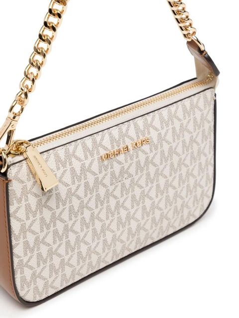 Michael Kors Jet Set leather pouchette - Brown