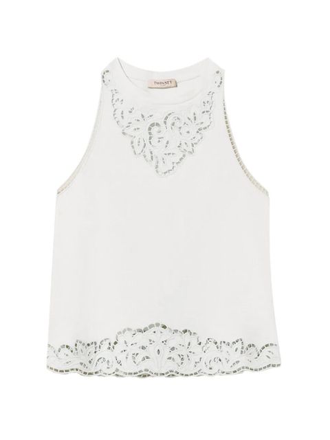 TWINSET broderie-anglaise tank top - Blue - zdjęcie produktu nr 1