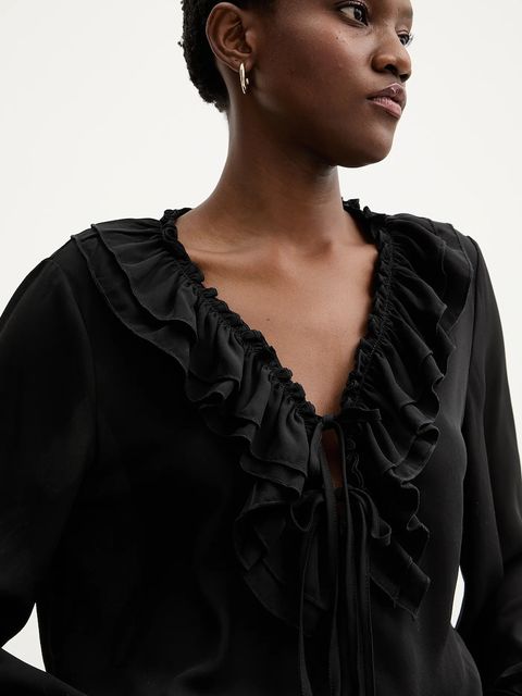 Answear.LAB bluzka damska kolor czarny gładka