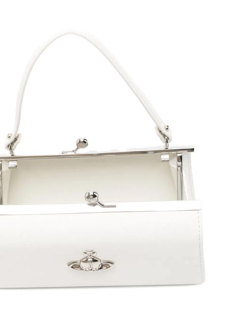 Vivienne Westwood Doll XL Frame Orb-plaque clutch bag - White