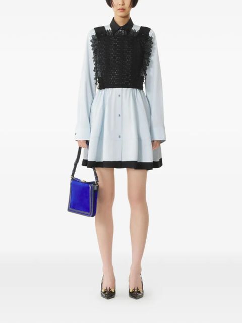 Lanvin long-sleeve collared mini dress - Blue - zdjęcie produktu nr 2