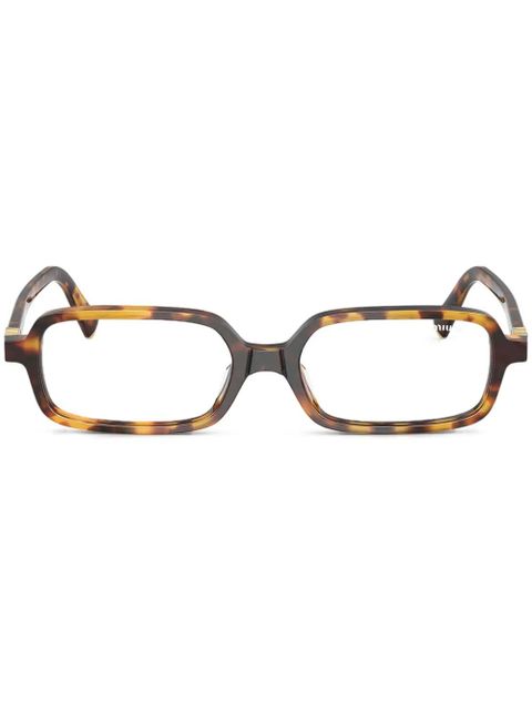 Miu Miu Eyewear rectangle-frame sunglasses - Brown - zdjęcie produktu nr 1