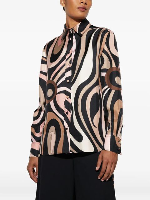 PUCCI Marmo silk shirt - Black