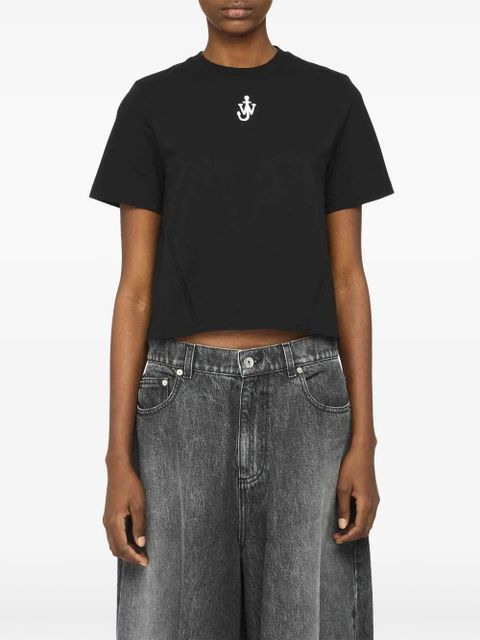 JW Anderson Anchor-embroidered T-shirt - Black