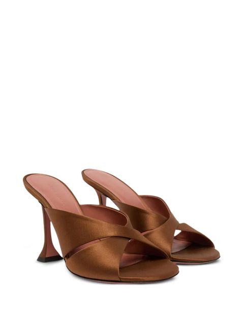Amina Muaddi Salma cross-over pumps - Brown