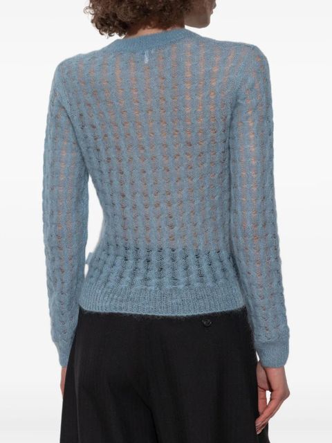 LOEWE mohair-blend jumper - Blue - zdjęcie produktu nr 2