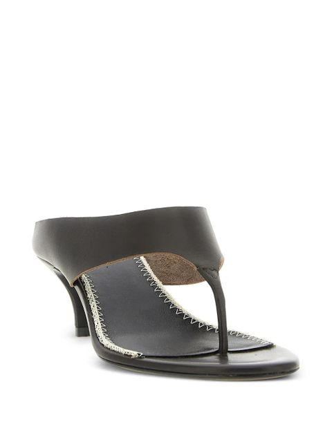 Magda Butrym curved stitching leather sandals - Brown - zdjęcie produktu nr 2